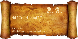 Már Niobé névjegykártya